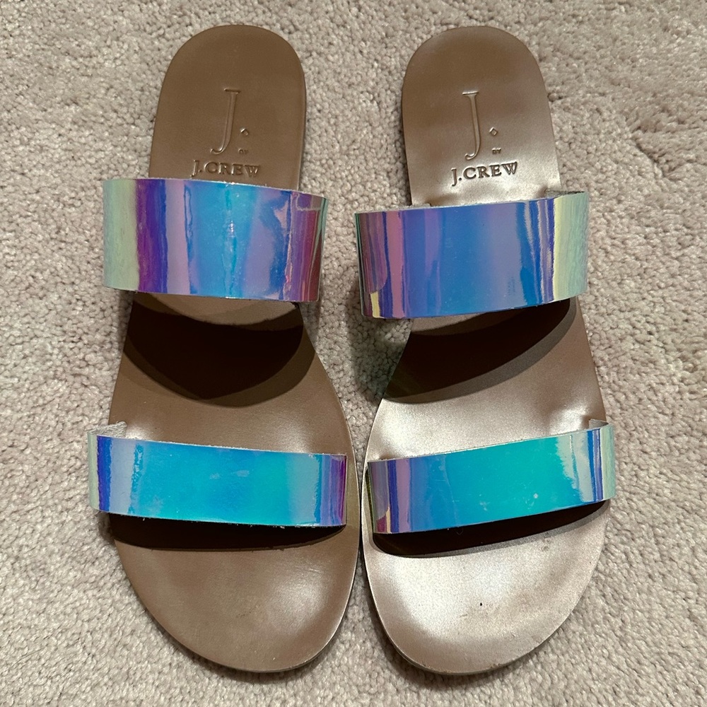 J.Crew - Iridescent holographic sandal